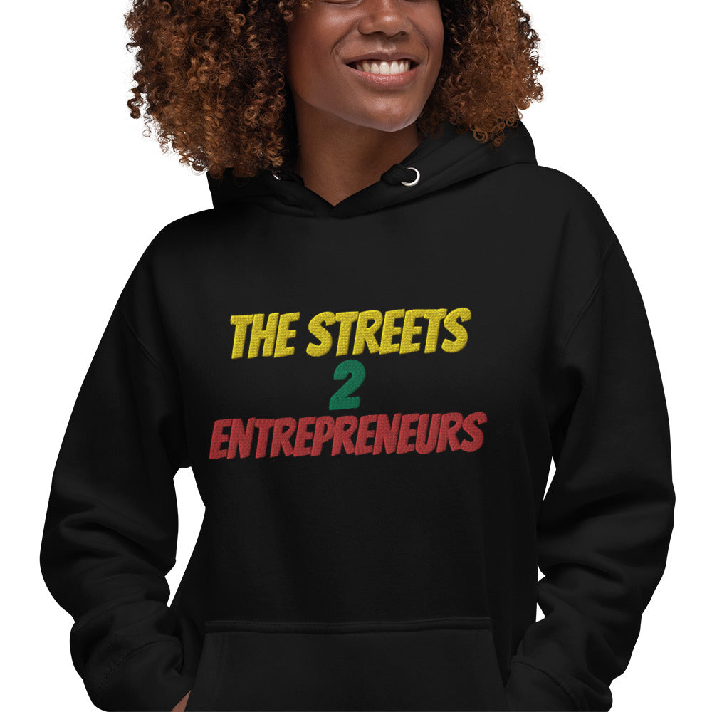 Unisex Blk Wall Street Hoodie