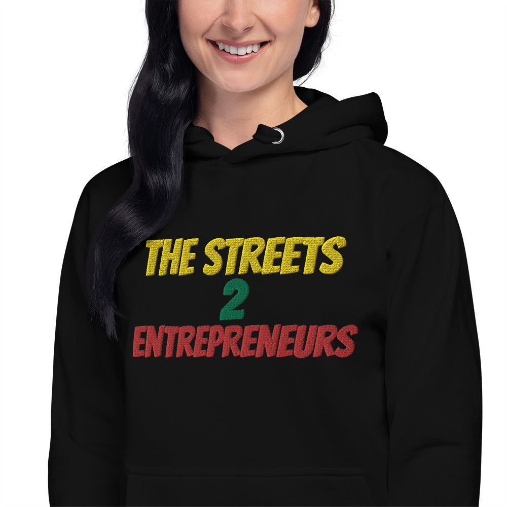 Unisex Blk Wall Street Hoodie